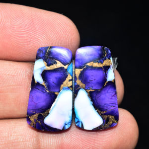 ต่างหูพาราอิบา พิวร์เพิล โรส ดาเลีย รูปทรงหกเหลี่ยม ขนาด 6 มม. 8 มม. 10 มม. พลอยสีน้ำเงินสำหรับงานประดับเครื่องประดับ - Product Image 5