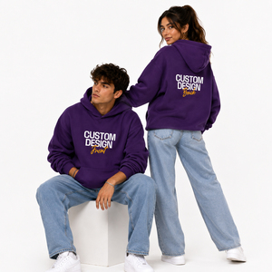 Sweats à capuche personnalisés de haute qualité pour hommes et femmes, en molleton épais, lourds, surdimensionnés, en coton vierge, effet délavé - Product Image 1