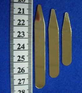 DK-230 55mm Supports de col en métal - Couleur argentée pour chemises - Product Image 5