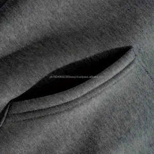 Sweats à capuche pour hommes en gros, lourds, surdimensionnés, en coton uni, style streetwear, sweats à capuche personnalisés à épaules tombantes pour l'hiver - Product Image 4