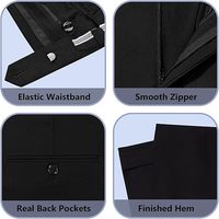 Ensemble de costume pour homme en tissu 100% polyester, couleur noire, 3 pièces, pantalon, veste, blazer, tenue de soirée, costumes pour hommes, respirant