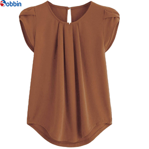 Camisetas sin Mangas Plisadas para Mujer, Nueva Colección, Color Sólido, Estilo Vintage, Verano, Personalizadas para Vacaciones - Product Image 3