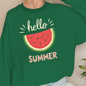 Rebanada de sandía con texto de verano sudaderas de mujer - Product Image 2