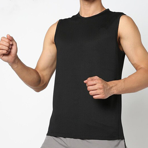 CHALASA SPORTS Camiseta sin mangas para hombre, de poliéster/algodón, transpirable, estilo casual elegante, ideal para entrenamientos de verano, 120g frontal - Product Image 1