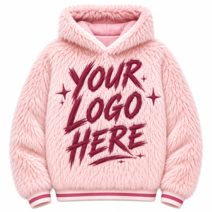 Men's <b>Faux</b> <b>Fur</b> <b>Hoodies</b> Oversized Casual Winter Wear Printed Logo Unisex Regular Fit Knitted Fleece Sweatshirt Wholesale Supplier - Product Image 1