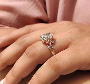 Anillos de Boda de Diamantes Cultivados en Laboratorio al por Mayor, 1 Quilate, Estilo Clásico Solitario, Sin Níquel, Sin Plomo, Oro Rosa Sólido, para Minoristas de Joyería - Product Image 4