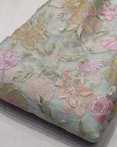 Tela de bordado malté, tela textil personalizada de lujo, tela de red, tela de organza para prendas de moda, venta al por mayor, exportación, suministro global - Product Image 2