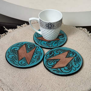 ชุดที่รองแก้วหนังวัวแท้สำหรับใช้ในบ้านใหม่ของขวัญ2025 - Product Image 5