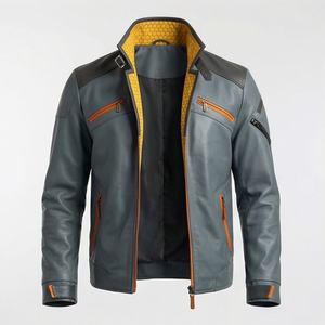Chaqueta de Motociclista de Cuero Genuino para Hombre de la Mejor Calidad, Nueva Colección de Invierno, Chaquetas de Motocicleta con Protecciones Desmontables Personalizadas - Product Image 1