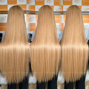 Peluca recta marrón claro de alta calidad Extensiones de cabello humano Remy virgen crudo vietnamita real a un precio - Product Image 6