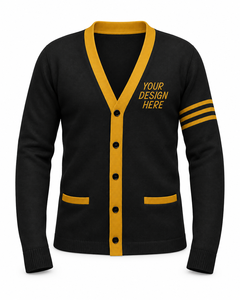 Custom Women's V-Neck Cardigan Sweater Knitted Button Front Long Sleeve With Logo <b>Patch</b> Autumn Winter Casual Wear - Product Image 1
