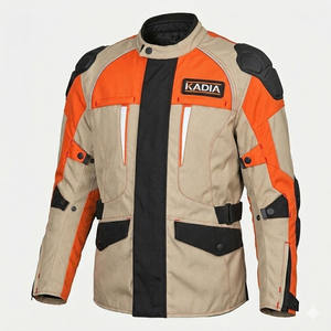 Blouson de moto en textile Cordura imperméable personnalisé - Équipement de moto tout-terrain pour homme avec protection CE, logo personnalisé - Product Image 2
