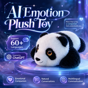 Peluche Panda IA Multilingue Parlante : Répond aux <span class=keywords><strong>questions</strong></span> et raconte des histoires – Compagnon vocal pour les jeux en famille - Product Image 6