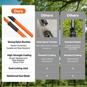 Sécateur à perche manuel extensible 7,3-27 pieds, lame en acier tranchante, ciseaux pour la taille des branches hautes, outil de jardinage manuel - Product Image 3