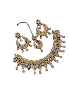 Collier choker double couche multicolore naturel, bijoux de mariage indiens, collier Bollywood avec boucles d'oreilles, haute qualité, style 2026, nouveauté - Product Image 1