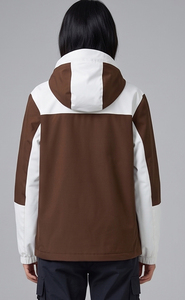 Chaqueta cortavientos para mujer/Chaqueta impermeable con cremallera completa y bolsillos laterales/Chaqueta con capucha y mangas largas de poliéster para otoño - Product Image 2