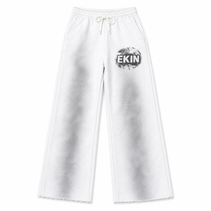 Pantalones de chándal anchos extragrandes para hombre, personalizados con estampado, de forro polar, estilo lounge, holgados, con cintura elástica, de forro polar, con efecto ácido. - Product Image 1