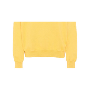 Custom Women's Eco-Friendly Windproof Breathable 220g Knitted 100% Cotton Fleece Oversized Crew <b>Neck</b> Solid Sweatshirt - Product Image 3