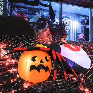 Araña Inflable Giratoria con Luz de 4.9 x 4.6 Pies con Calabaza, Decoraciones Navideñas para Jardín Exterior - Product Image 3