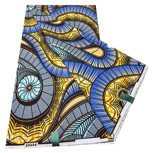 Nouveau Tissu Ankara Hollandais 100% Coton Qualité Supérieure Imprimé Wax 6 Yards Batik Africain pour Robe de Soirée - Product Image 1