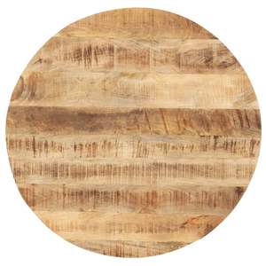 Tavolo da Pranzo in Legno Massello di Mango, Colore Naturale, Piano del Tavolo Lavorato a Mano - Product Image 1