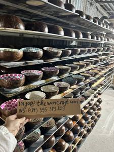 Tazón Artesanal para Smoothie de Coco con Incrustaciones de Concha - Regalo Vegano Único - Lacado a Mano - Product Image 6