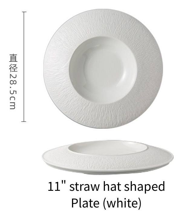 11" white Plate (straw hat)