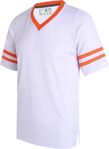 Camiseta deportiva de manga corta con cuello en V para mujer, con rayas blancas, de poliéster de secado rápido, informal, para verano. - Product Image 3