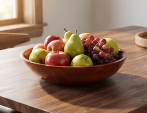 Bol décoratif en bois de qualité supérieure avec texture brillante, conçu pour sublimer les espaces de vie, idéal pour servir les aliments et offrir en cadeau - Product Image 5