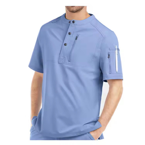 Unisex Medical Scrubs Uniform <b>Set</b> for <b>Doctors</b> Nurses Hospital Staff Lightweight Breathable Nursing Workwear Suit - Product Image 4