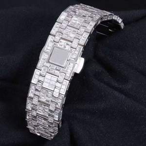 Reloj Unisex de Moissanita Helada Más Vendido, 40mm, Aleación, Negocios, Fecha Automática, Diamante Incoloro de Alta Calidad, Precio al por Mayor - Product Image 2