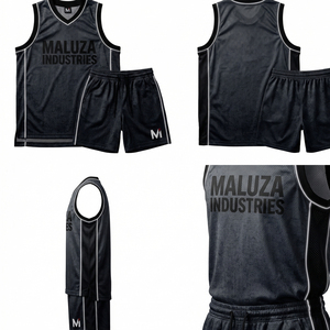 Ensemble de shorts et maillot de basket-ball professionnel, respirant, en mesh, uniforme d'équipe personnalisé, Maluza Industries Elite Court Sport Wear - Product Image 6