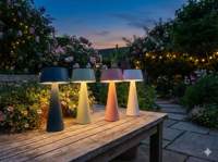 Lámpara de Mesa/Pared Magnética 2 en 1 de Metal Ovalado para Interiores, Control Táctil, Inalámbrica, con Batería Incluida, LED Regulable, Portátil, 3000K