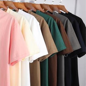 Blank <b>Box</b> Tee Tshirt <b>Drop</b> Shoulder Boxy Fit Crop TShirt Oversized Heavyweight T-Shirt Men - Product Image 2