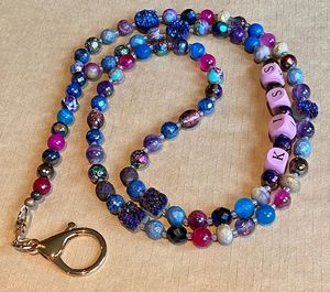Embroidery Beaded <b>Lanyard</b> Handcrafted Colorful Modern Customized Neck Strap <b>for</b> <b>Keys</b> Badge and ID Cards - Product Image 1