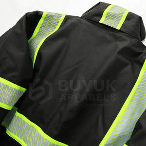 Veste de travail imperméable réfléchissante haute visibilité pour l'entretien routier, veste de travail d'hiver haute visibilité, coupe-vent réfléchissant - Product Image 4