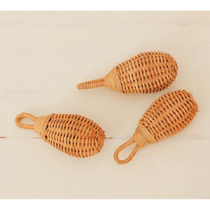 Jouet hochet pour bébé fait main en rotin naturel, jouet de dentition pour nourrisson, jouet écologique pour la crèche, fournisseur OEM en gros pour usines - Product Image 3