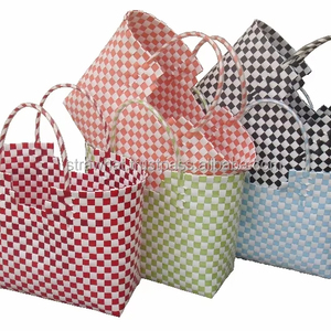 Vietnam Handmade Eco-friendly PVC Tote <b>Bag</b> with <b>Sequined</b> & Pearl Decorations Open Closure Unisex Customized Size Assorted Colors - Product Image 2