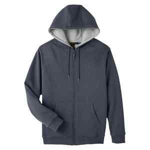 Sweat à capuche zippé à épaules tombantes en coton 100% 500 GSM, sweat à capuche lourd en plusieurs couleurs - Product Image 5