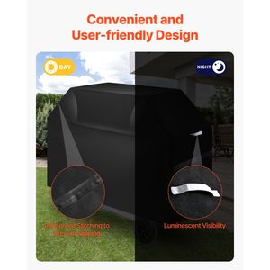 Copertura per Barbecue da 65 Pollici, Resistente all'Acqua, allo Sbiadimento e alle Intemperie, in Poliestere 600D con Silicone per Griglie da Esterno - Product Image 5