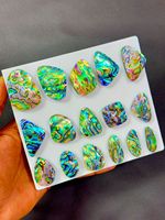 Coquille d'ormeau la plus vendue, pierre précieuse naturelle colorée, cabochon pour bagues, pendentifs, boucles d'oreilles, disponible à la vente