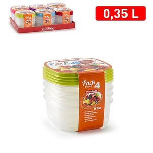 SET4 FIAMBRERA 0.35L Contenitore per Alimenti per Uso Domestico o in Cucina - Product Image 1