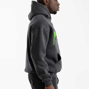Sudadera con Capucha para Hombre, Personalizada con Logotipo, Mezcla de Algodón, Bordado Chenille, Ecológica, Resistente al Viento, Lisa, con Bolsillo, para Invierno - Product Image 5
