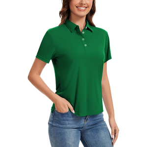 Polo Elegante para Mujer, Manga Corta, Corte Ajustado, Cuello con Detalle en Contraste, Polo Moderno y a la Moda - Product Image 1