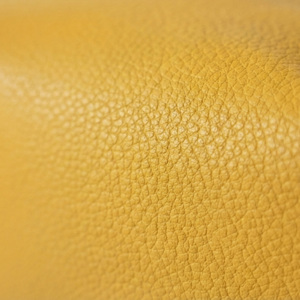 Yellow Genuine Leather Fashion Travel Cosmetic <b>Bag</b> Zipper for Pouch <b>Large</b> Capacity <b>Makeup</b> Organizer with Soft Handle - Product Image 5