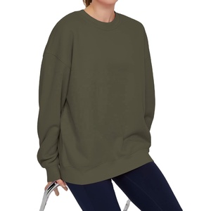 Sudadera deportiva personalizada para mujer, 260gsm, transpirable, cómoda, de algodón y poliéster, suéteres informales de cuello redondo, ropa de gimnasio - Product Image 5