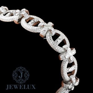 Premium Luxury Modern Elegant Moissanite Tennis <b>Bracelet</b> for Unisex with Brilliant Sparkle Stones <b>Silver</b> Plated at Export Price - Product Image 3