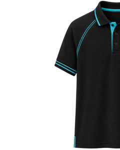 Camiseta Polo Personalizada para Hombre, Color Negro Cian, Estilo Casual, Manga Corta, Transpirable, Mezcla de Algodón, para Golf, Ropa de Verano - Product Image 3