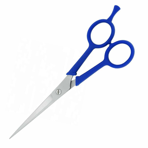 Tijeras de Peluquería Profesionales de Acero Inoxidable con Mango de Plástico Azul, Ligeras, para Salón de Belleza - Product Image 1