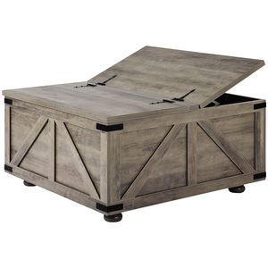 Tavolino da 36 pollici in legno rustico casale, - Product Image 1